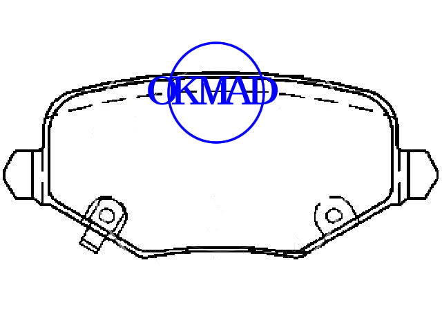 Chrysler Grand Voyager Town & Country Caravan VW Routan brake pad FMSI:D1719-8825 OEM:68192439AB,F1719